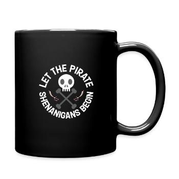 Piraten - Spielereien Crossbones Freebooter - Tasse einfarbig - Schwarz - Rechts