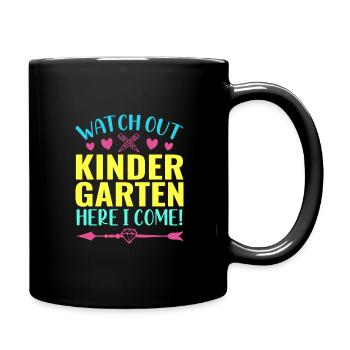 Kindergarten Kindergärtner Lehrer Regenbogenfarben - Tasse einfarbig - Schwarz - Rechts