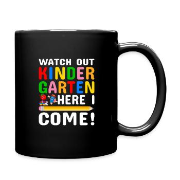 Kindergarten Kindergärtner Lehrer Regenbogenfarben - Tasse einfarbig - Schwarz - Rechts