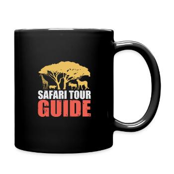 Safari Wildlife Africa the Big 5 Zoology - Full Colour Mug - black - Right