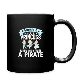 Pourquoi être une princesse quand Pirate Girl - Mug uni - noir - Droite