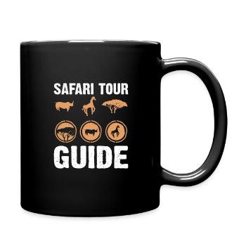 Safari Wildlife Africa the Big 5 Zoology - Full Colour Mug - black - Right
