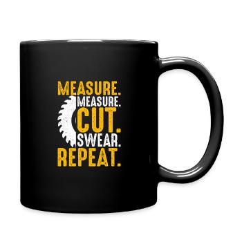 Wood turning, wood turners, carpenters, carpenters - Full Colour Mug - black - Right