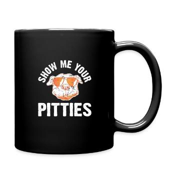Pitbull Bulldog Terrier Chien Chien Chien Amoureux - Mug uni - noir - Droite