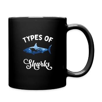 Always be yourself You can be a shark - Full Colour Mug - black - Right
