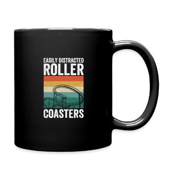 Theme Park Quote for a Theme Park Lover - Full Colour Mug - black - Right