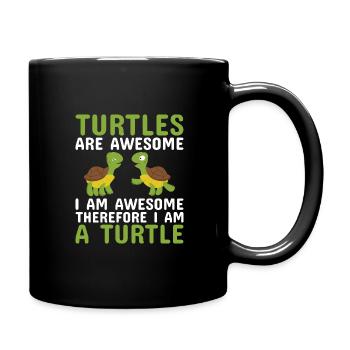 Turtles -Sea Turtle -Hawaiian - Full Colour Mug - black - Right
