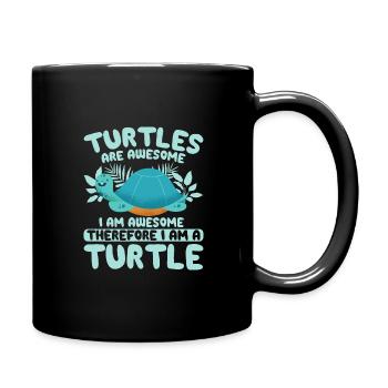 Tortues - Tortue de mer - Hawaïenne - Mug uni - noir - Droite