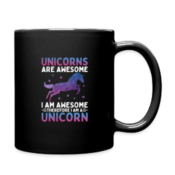 Les licornes sont géniales, je suis une licorne - Mug uni - noir - Droite