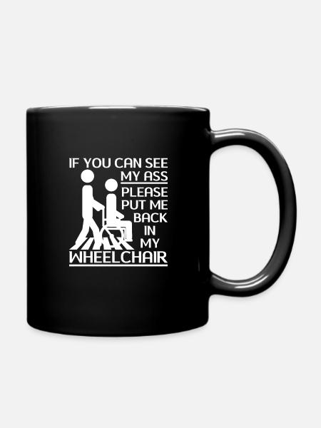 Amputation Überlebende Behinderten Rollstuhlkostüm - Tasse einfarbig - Schwarz