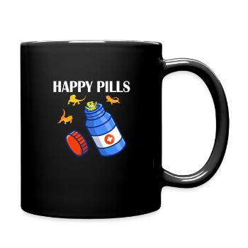 Lézard dragon barbu, drôle de reptile - Mug uni - noir - Droite