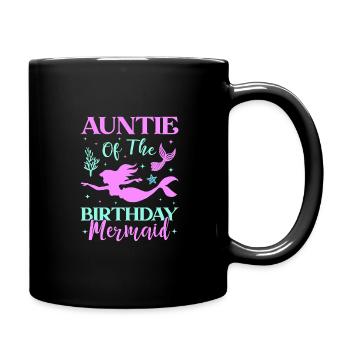 Tante Des Geburtstags-meerjungfrau-designs - Tasse einfarbig - Schwarz - Rechts