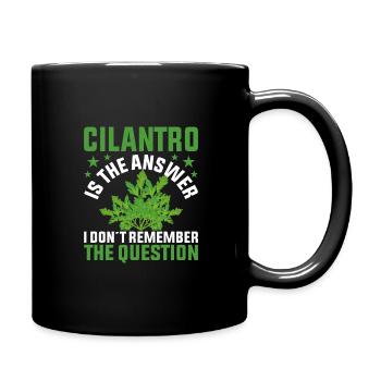 Coriander is the answer Unique design - Full Colour Mug - black - Right