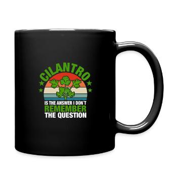 Coriandre coriandre que je déteste fraîche - Mug uni - noir - Droite
