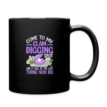 Creuser des moules avec enthousiasme pour les moules - Mug uni - noir - Droite