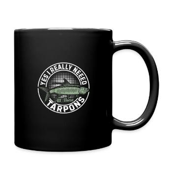 Tarpon Fishing Fishing Fisherman Anglers - Tasse einfarbig - Schwarz - Rechts