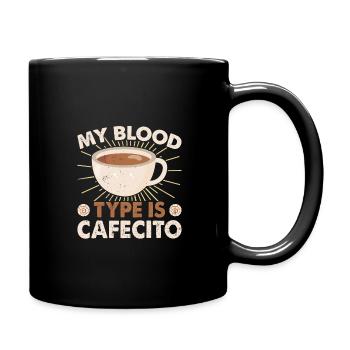 Spanisches Kaffeedesign „cafecito & Concha Lovers“ - Tasse einfarbig - Schwarz - Rechts