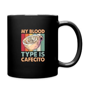 Spanisches Kaffeedesign „cafecito & Concha Lovers“ - Tasse einfarbig - Schwarz - Rechts