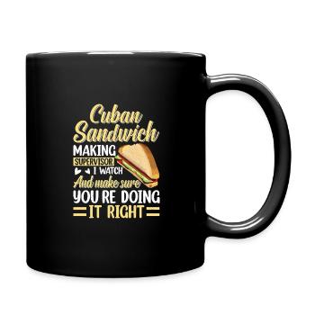 Discover the world of sandwich mastery - Full Colour Mug - black - Right