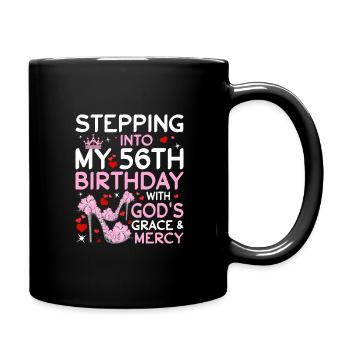 High Heels Kick In My 56th Birthday - Full Colour Mug - black - Right