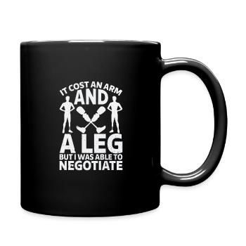 Amputation Verlorenes Bein - Tasse einfarbig - Schwarz - Rechts