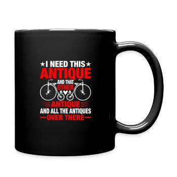 Funny Antique Car Antiquing Collector - Full Colour Mug - black - Right