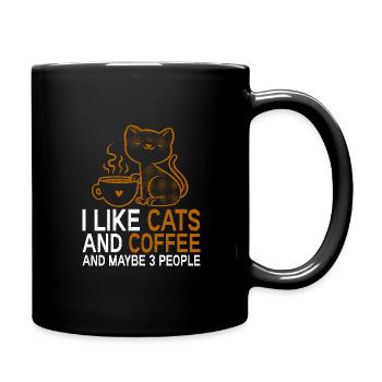 Cat Cat Lover for Women - Full Colour Mug - black - Right