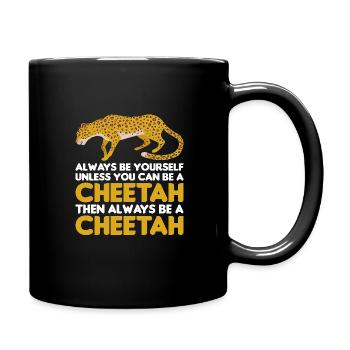 Leopard Portrait Tier - Tasse einfarbig - Schwarz - Rechts
