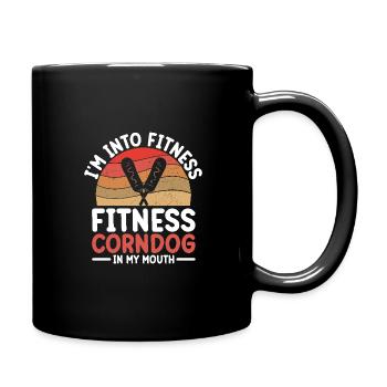 Hot Dog Costume Camping Outfit - Full Colour Mug - black - Right