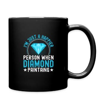 Diamonds Painting for Art Lovers - Full Colour Mug - black - Right