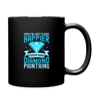 Diamonds Painting for Art Lovers - Full Colour Mug - black - Right