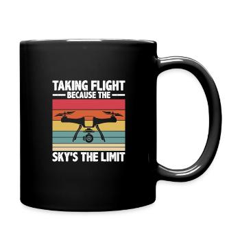 Drone Quadricoptère Pilote de drone - Mug uni - noir - Droite