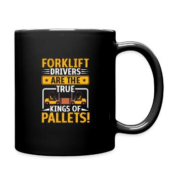 Staplerfahrer Gabelstapler Lagerarbeiter Logistik - Tasse einfarbig - Schwarz - Rechts
