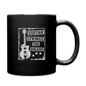 Guitare acoustique Joueur de musique Guitariste de groupe - Mug uni - noir - Droite
