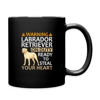 Conception de propriétaire de chien Labrador pour les amoureux des chiens - Mug uni - noir - Droite