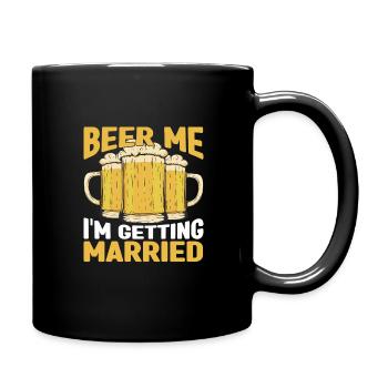 Beer Brewing for Beer Lovers Wedding - Full Colour Mug - black - Right