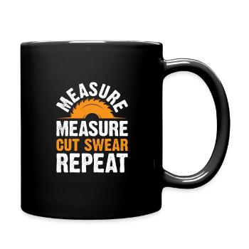 Tischler Schreiner Zimmermann Handwerker Geschenk - Tasse einfarbig - Schwarz - Rechts
