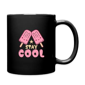 Sommer Eis Stiel Lustige Eiscreme Beach Pool Party - Tasse einfarbig - Schwarz - Rechts