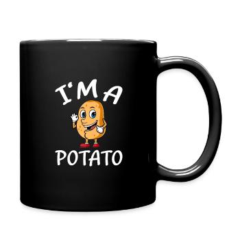 Drôle de pomme de terre costume pomme de terre - Mug uni - noir - Droite