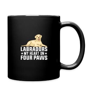 American Labrador Retriever Owner Black Lab Dad - Full Colour Mug - black - Right