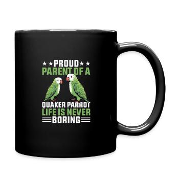 Moine vert Acteur Quaker Conure Perroquets - Mug uni - noir - Droite