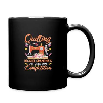 Machine à coudre Couette Couette Mamie Quilter Couture - Mug uni - noir - Droite