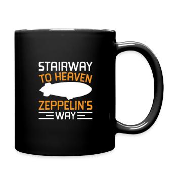 Vintage Zeppelin Airship 70 Years - Full Colour Mug - black - Right