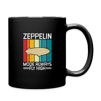 Vintage Zeppelin Airship 70 Years - Full Colour Mug - black - Right