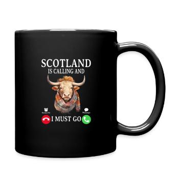 Schottisches Hochlandrind für Landwirte - Tasse einfarbig - Schwarz - Rechts