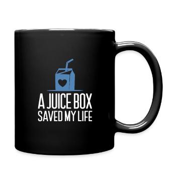 Getränk Flasche Rettet mein Leben - Tasse einfarbig - Schwarz - Rechts