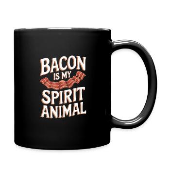 Speck Ist Mein Geisttier - Tasse einfarbig - Schwarz - Rechts