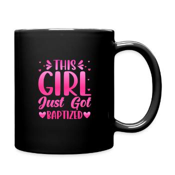 Time for my baptism First Communion - Full Colour Mug - black - Right