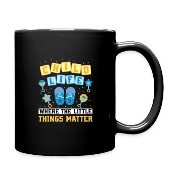 Children's life of the little things a pediatrics - Full Colour Mug - black - Right