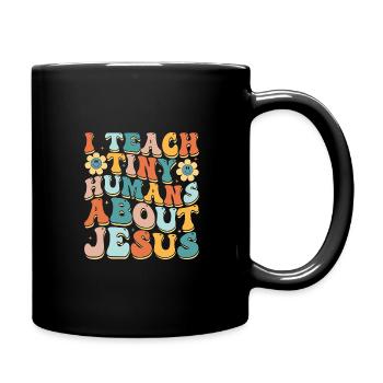 God Jesus Pastor Chrstian - Full Colour Mug - black - Right